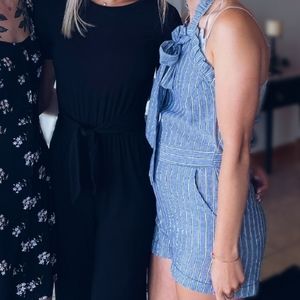 Blue stripes  romper